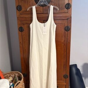Zara Elegant White Maxi Dress